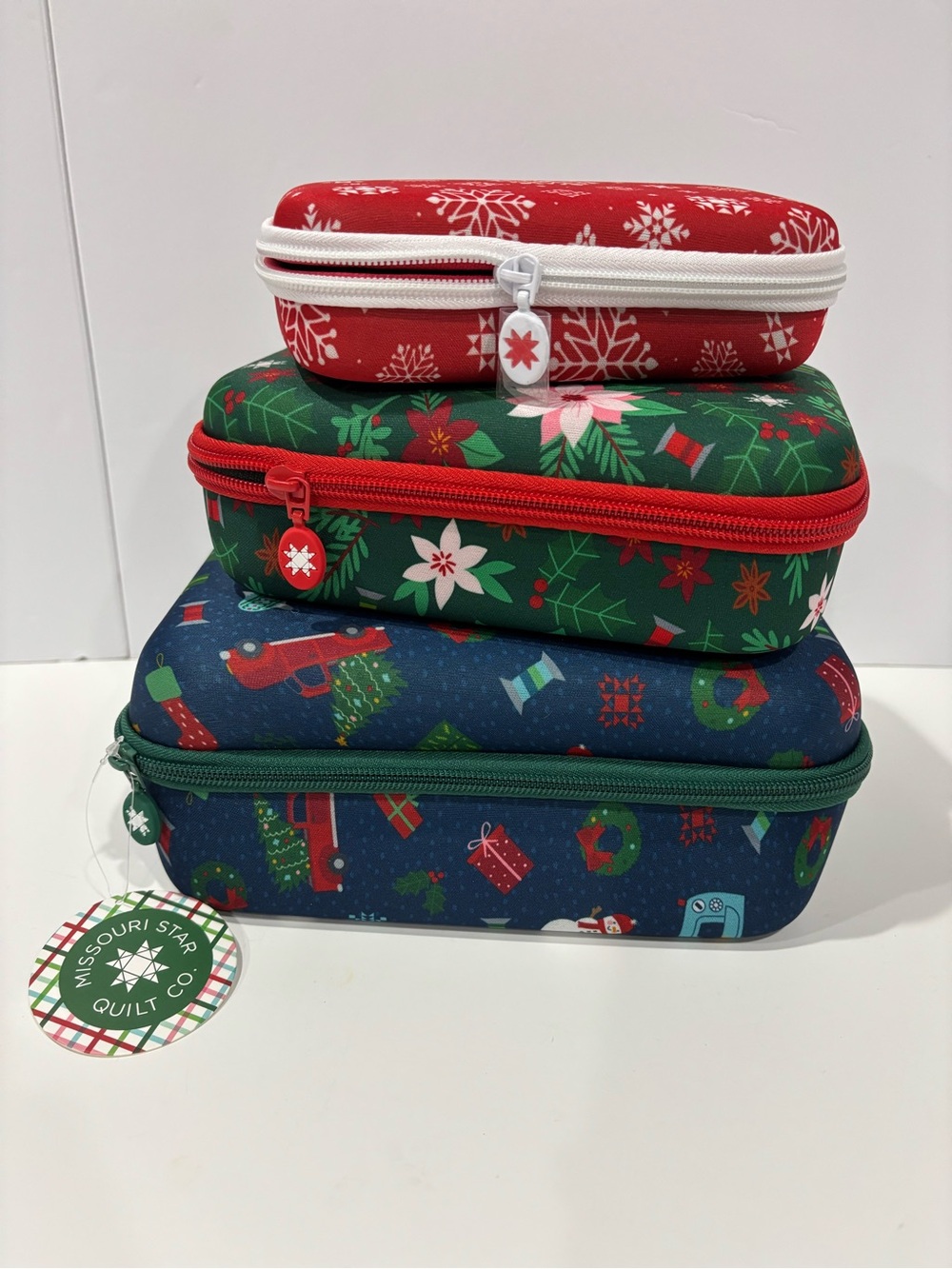 Missouri Star Christmas in Quilt Town Zipper Cases (3pk)